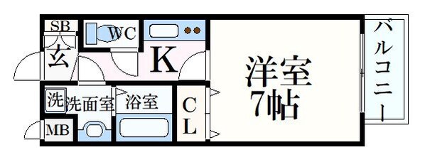 三ノ宮駅 徒歩4分 10階の物件間取画像